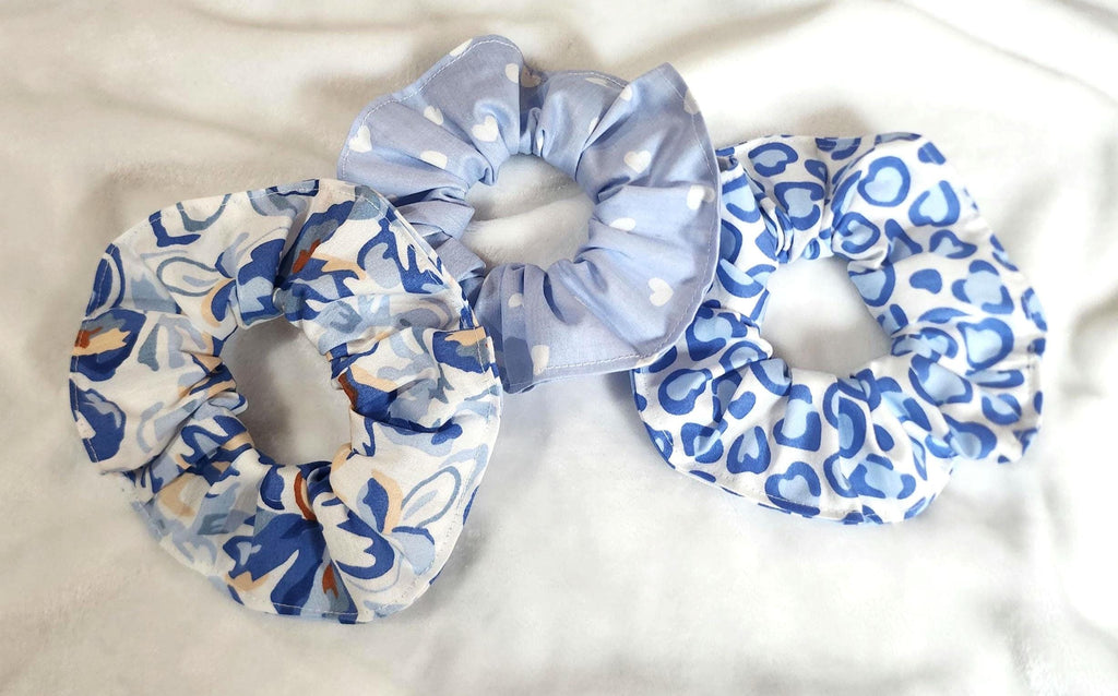 Handmade Floral Cotton Scrunchie – Patterned Hair Tie