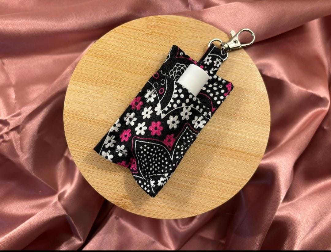 Handmade Floral Accessory Set – Lip Balm Holder, Keychain Wristlet & Sunglasses Case
