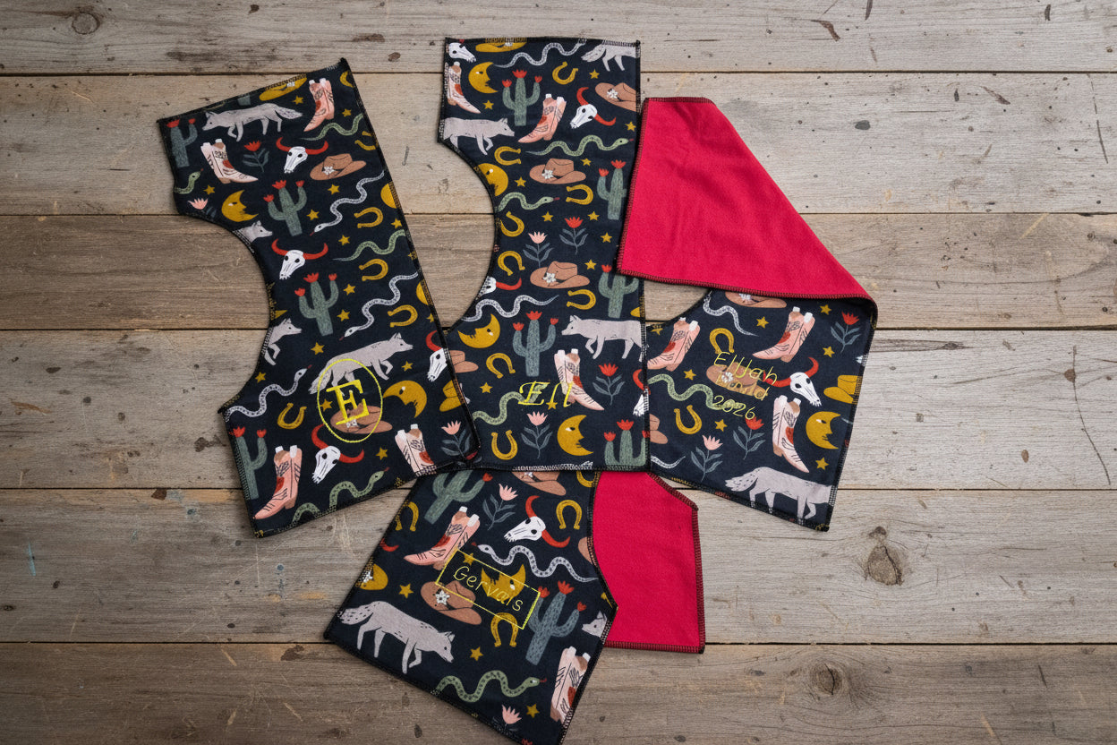 Handmade Baby Burp Cloth & Blanket Set – 2-Ply Flannel, Custom Embroidery Available