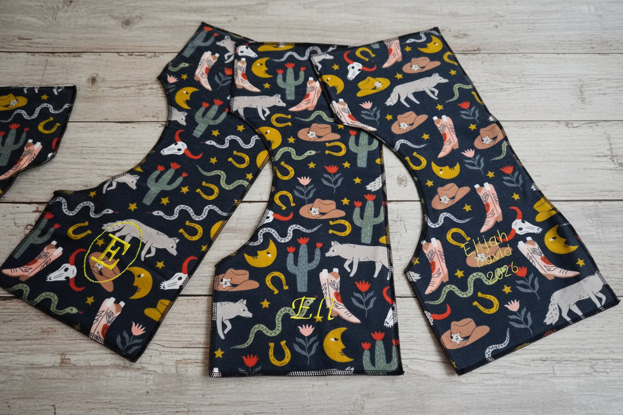 Handmade Baby Burp Cloth & Blanket Set – 2-Ply Flannel, Custom Embroidery Available