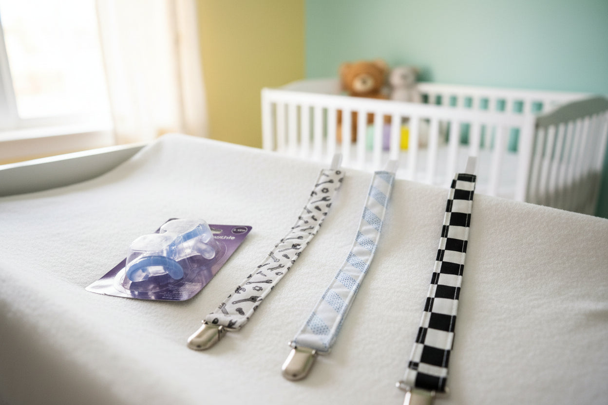 Handmade Fabric Pacifier Clip – Fun Prints, Secure Metal Clip, Custom Orders Welcome