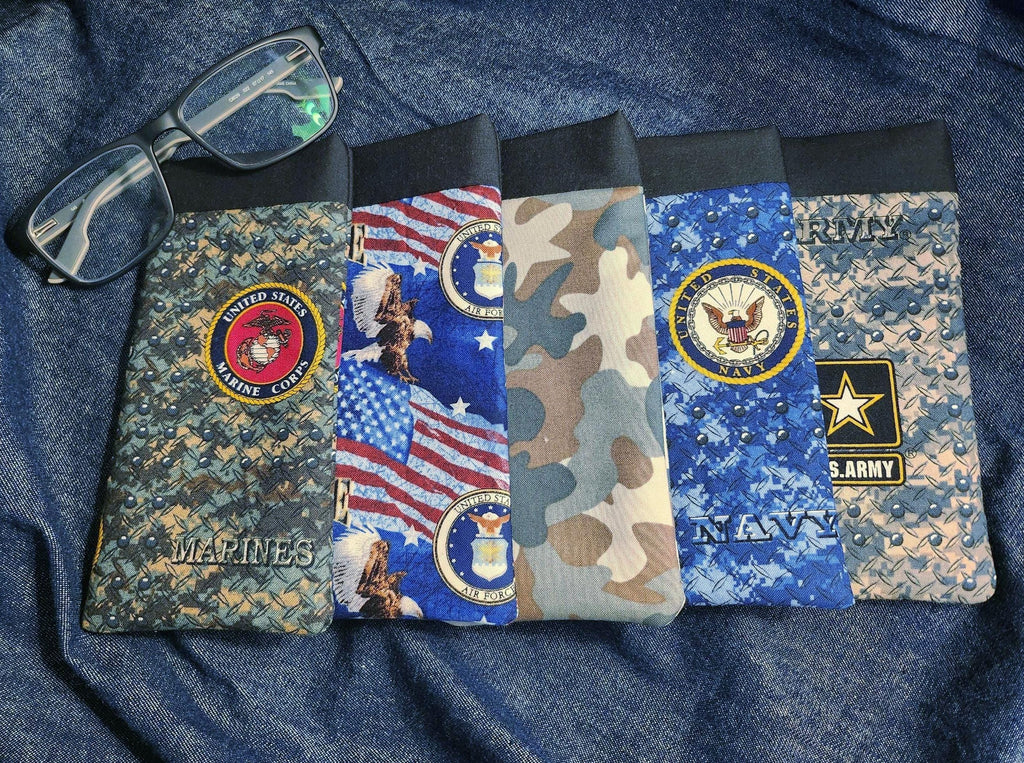 Handmade Military Branch Eyeglass Case – Patriotic Gift for Veterans & Service Members