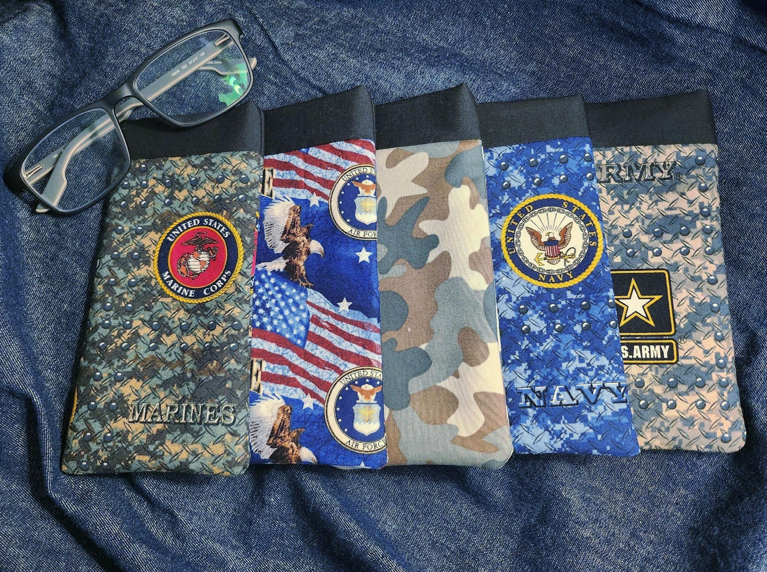 Handmade Military Branch Eyeglass Case – Patriotic Gift for Veterans & Service Members