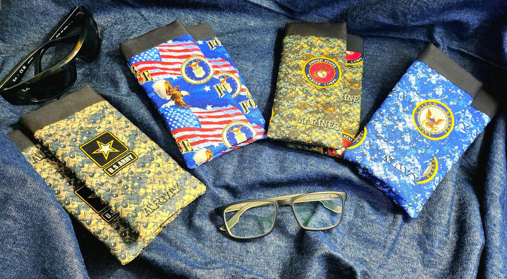 Handmade Military Branch Eyeglass Case – Patriotic Gift for Veterans & Service Members