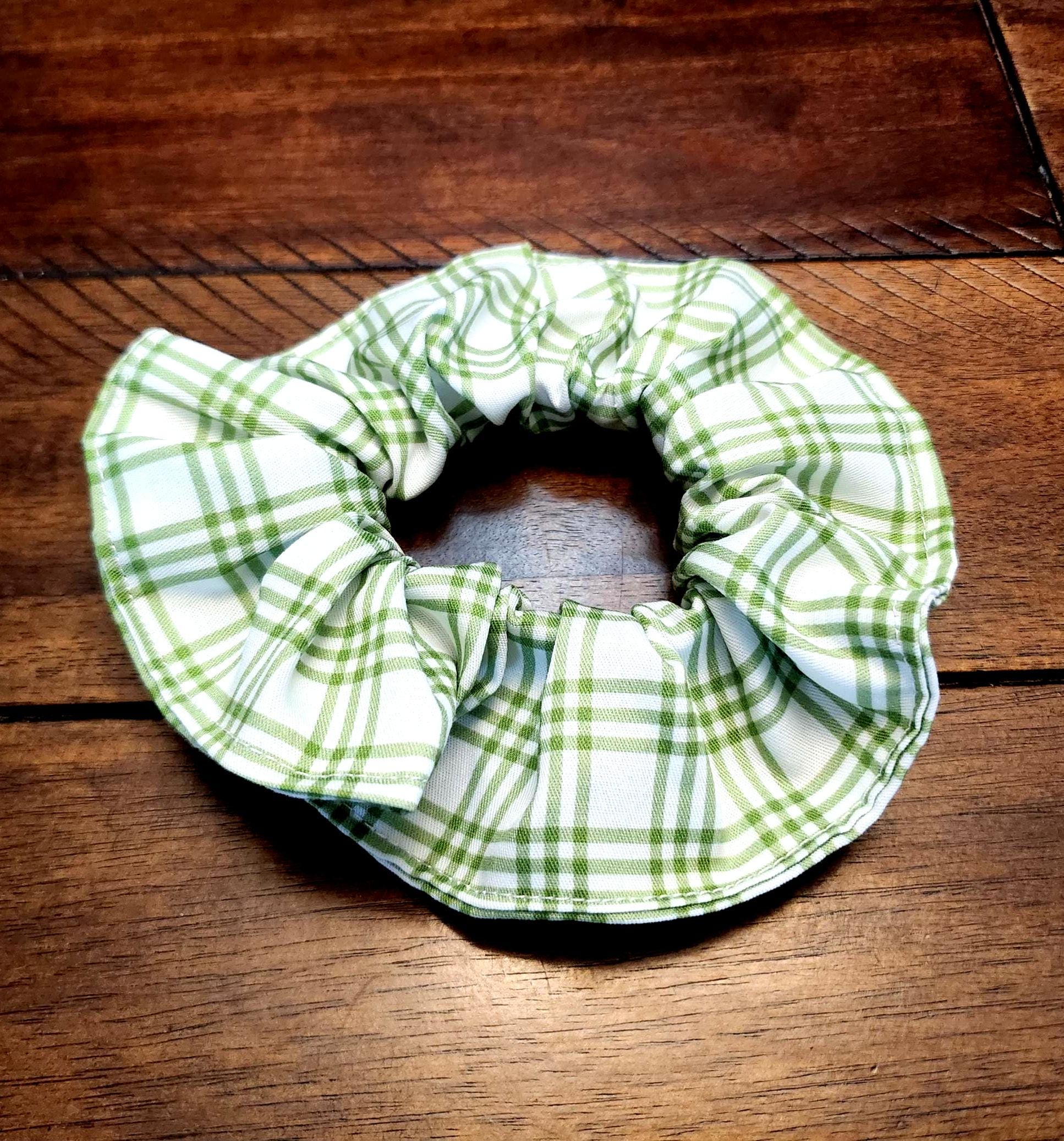 Handmade Cotton Scrunchie – Unique Patterned Hair Tie, Gentle 1/4" Elastic