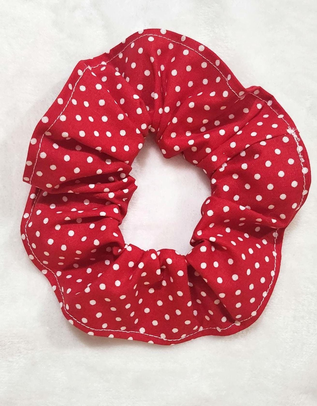 Handmade Floral Cotton Scrunchie – Patterned Hair Tie