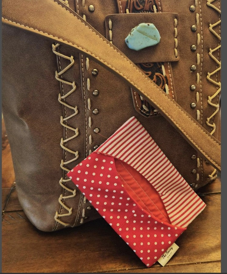 Handmade Fabric Tissue Holder – Cute Purse Pouch in Fun Patterns