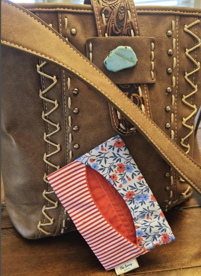 Handmade Fabric Tissue Holder – Cute Purse Pouch in Fun Patterns