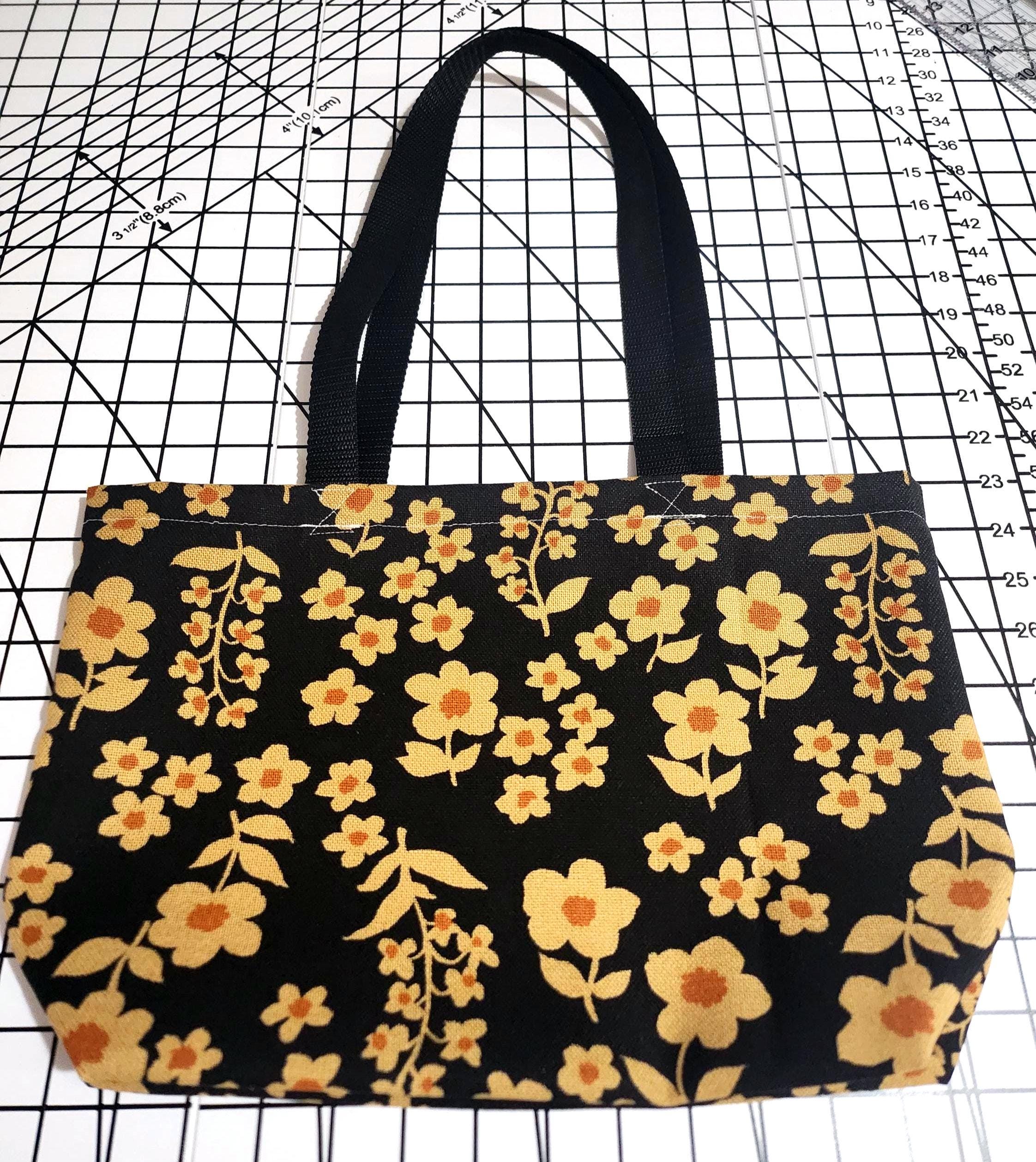 Handmade Canvas Tote Bag – Patterned, Boxed Corners, Everyday & Beach Carry