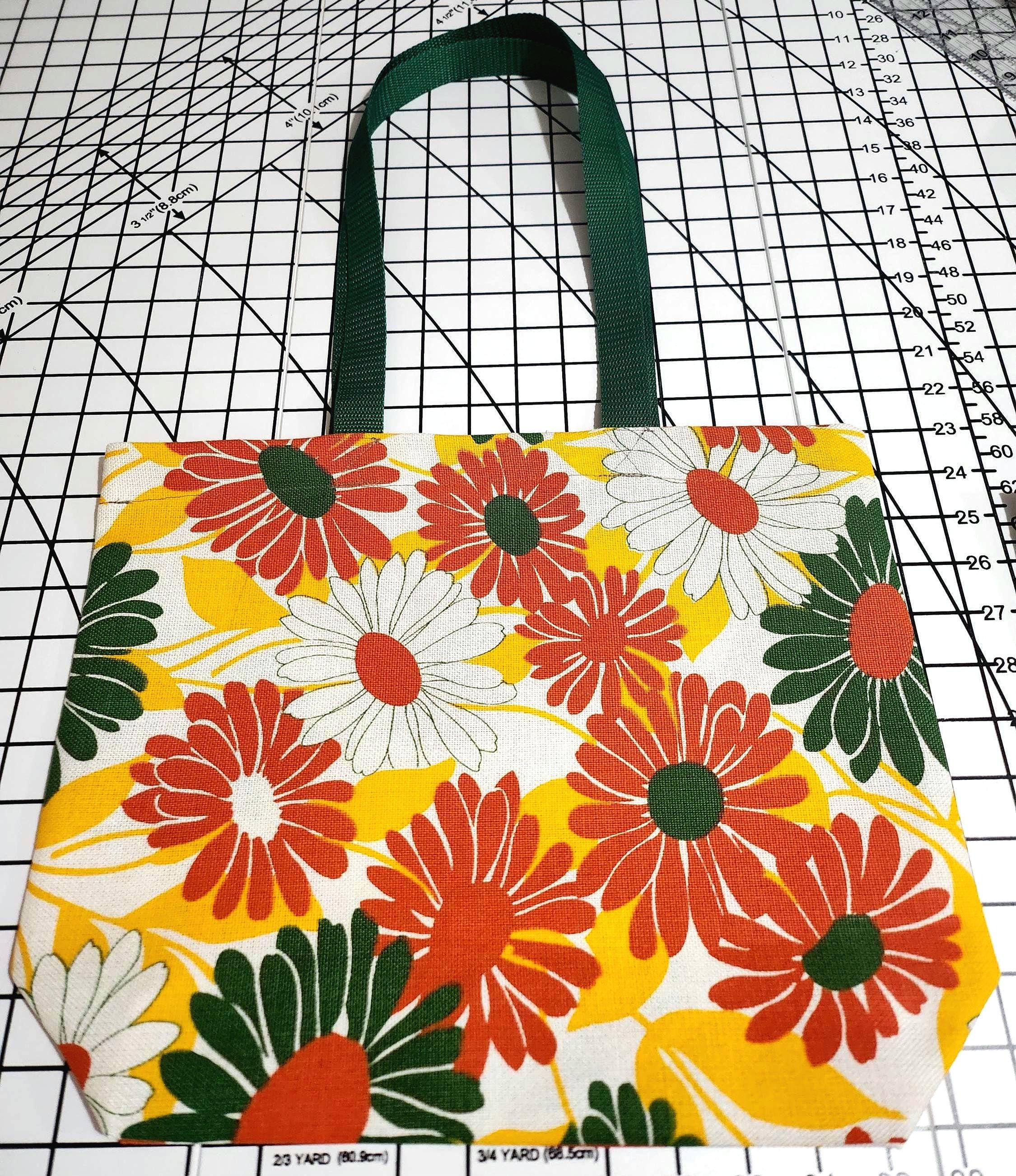 Handmade Canvas Tote Bag – Patterned, Boxed Corners, Everyday & Beach Carry