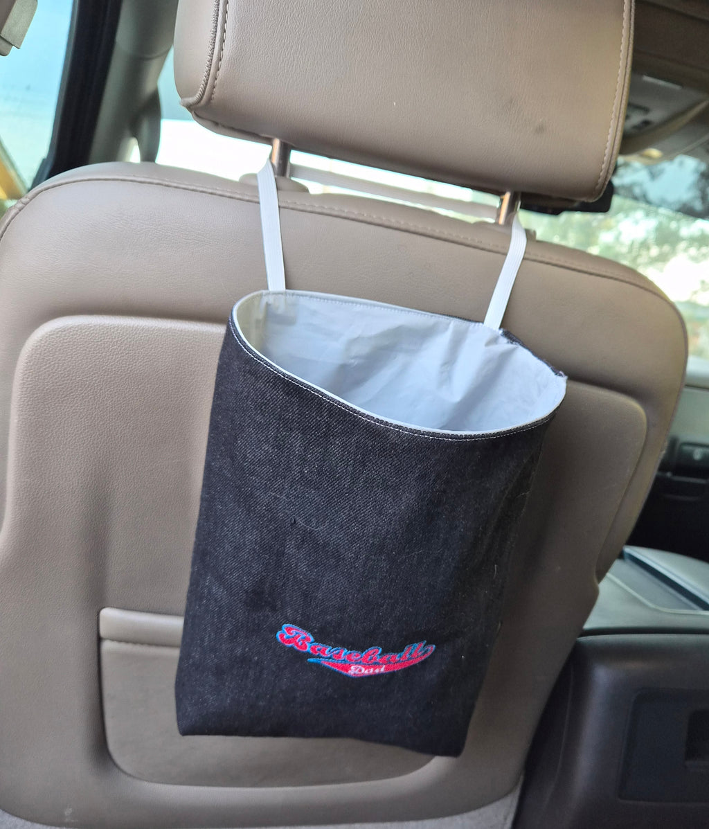 Handmade Car Trash Bin – Vinyl-Lined & Water Resistant