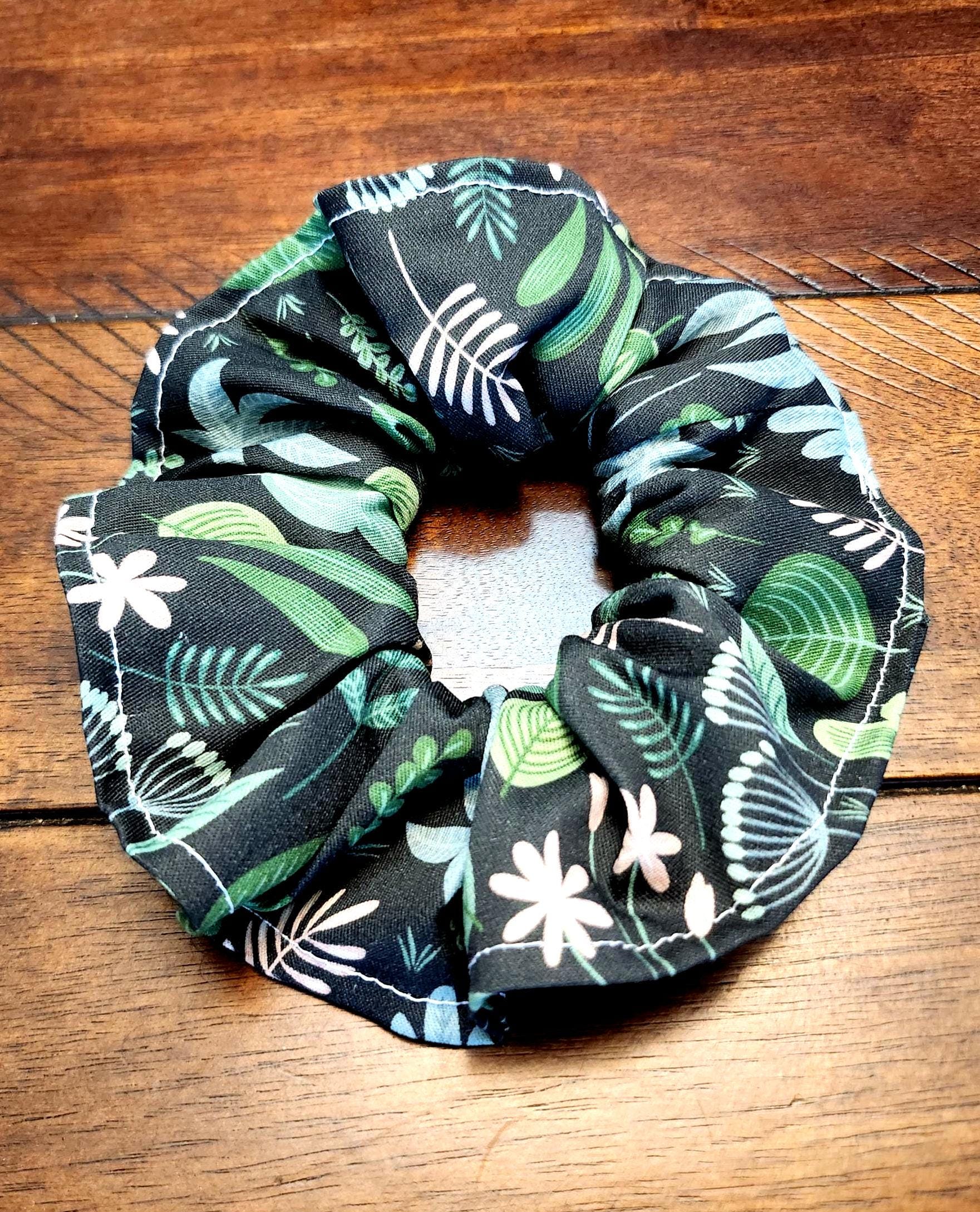 Handmade Cotton Scrunchie – Unique Patterned Hair Tie, Gentle 1/4" Elastic