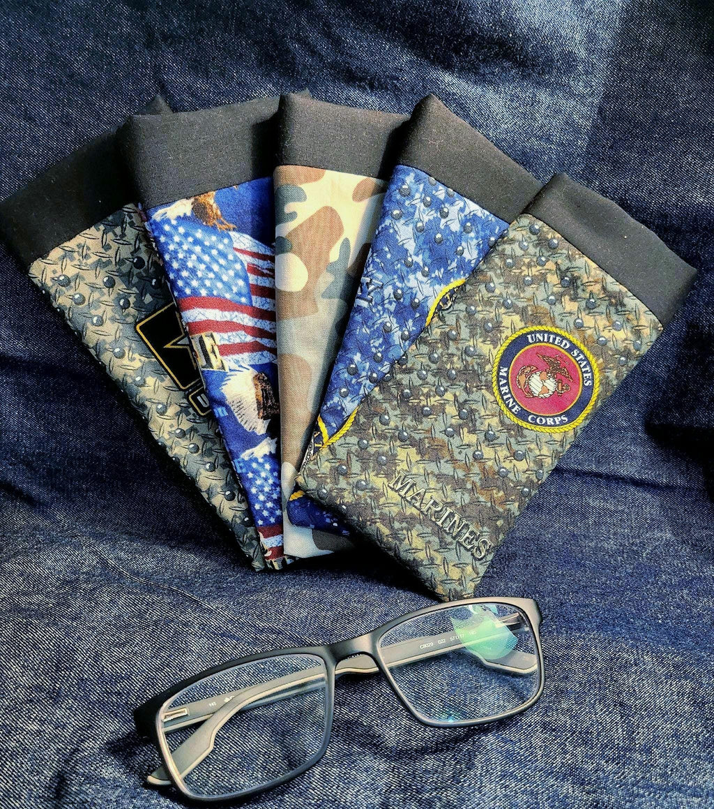 Handmade Military Branch Eyeglass Case – Patriotic Gift for Veterans & Service Members
