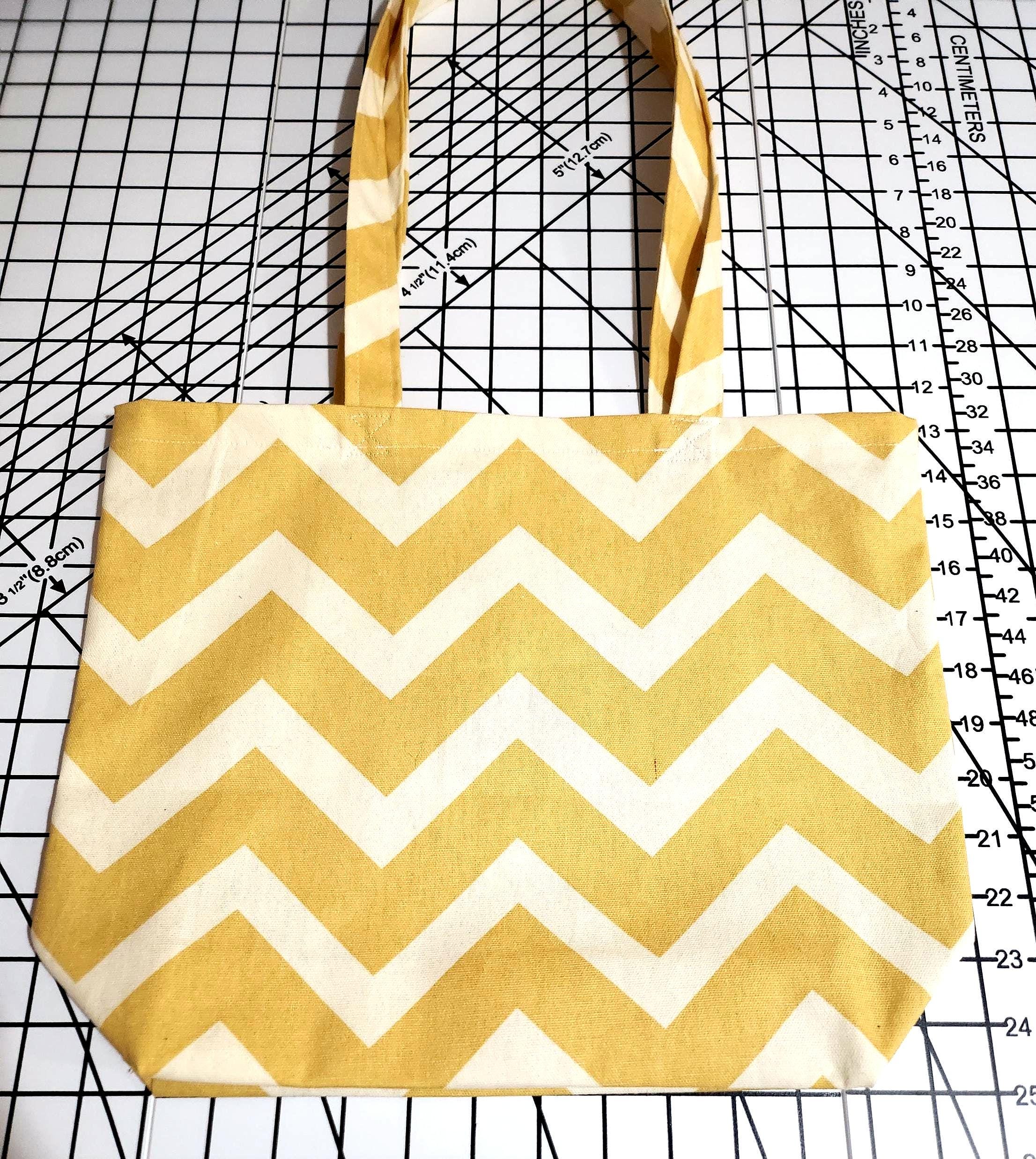 Handmade Canvas Tote Bag – Patterned, Boxed Corners, Everyday & Beach Carry