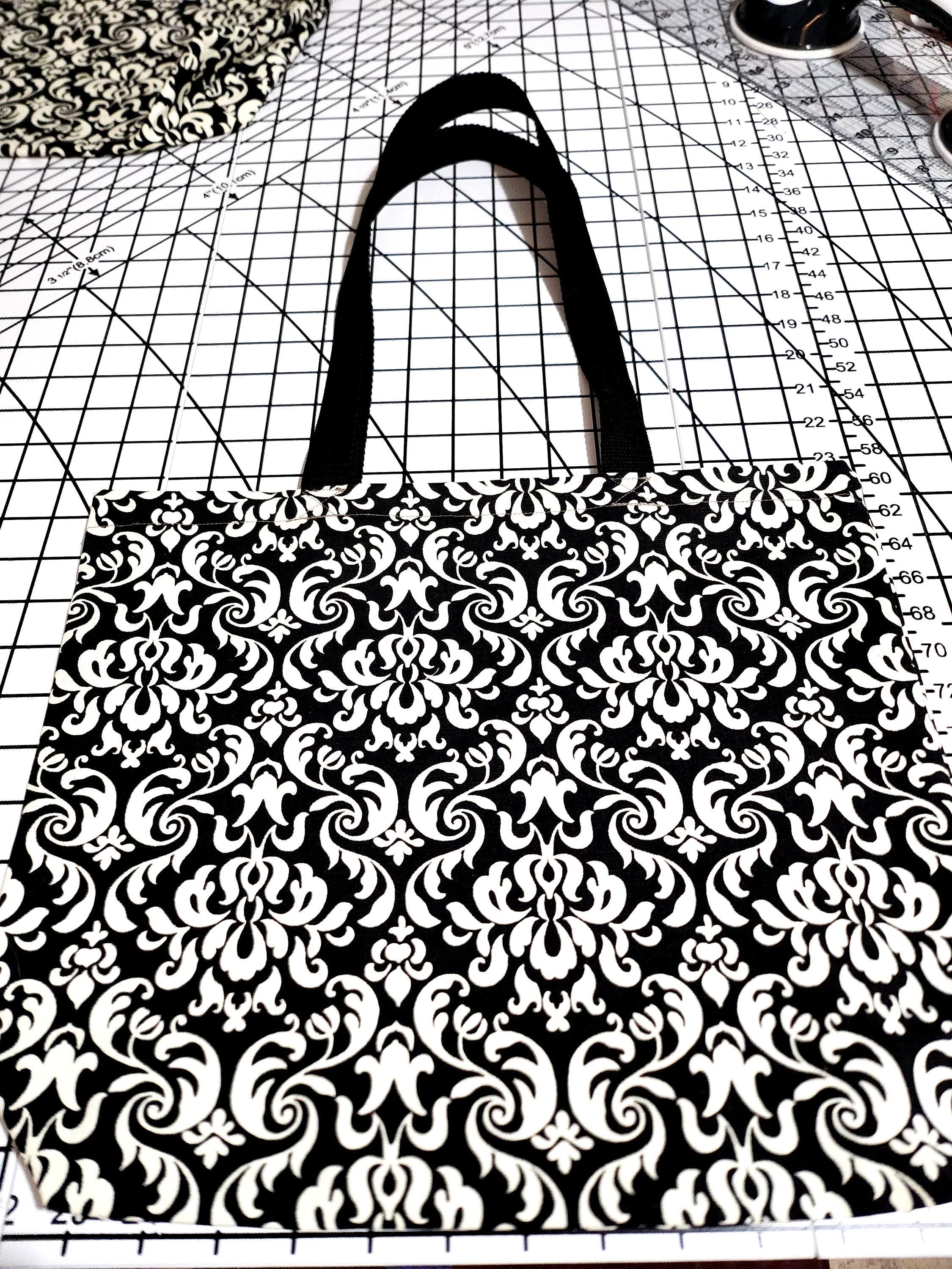 Handmade Canvas Tote Bag – Patterned, Boxed Corners, Everyday & Beach Carry