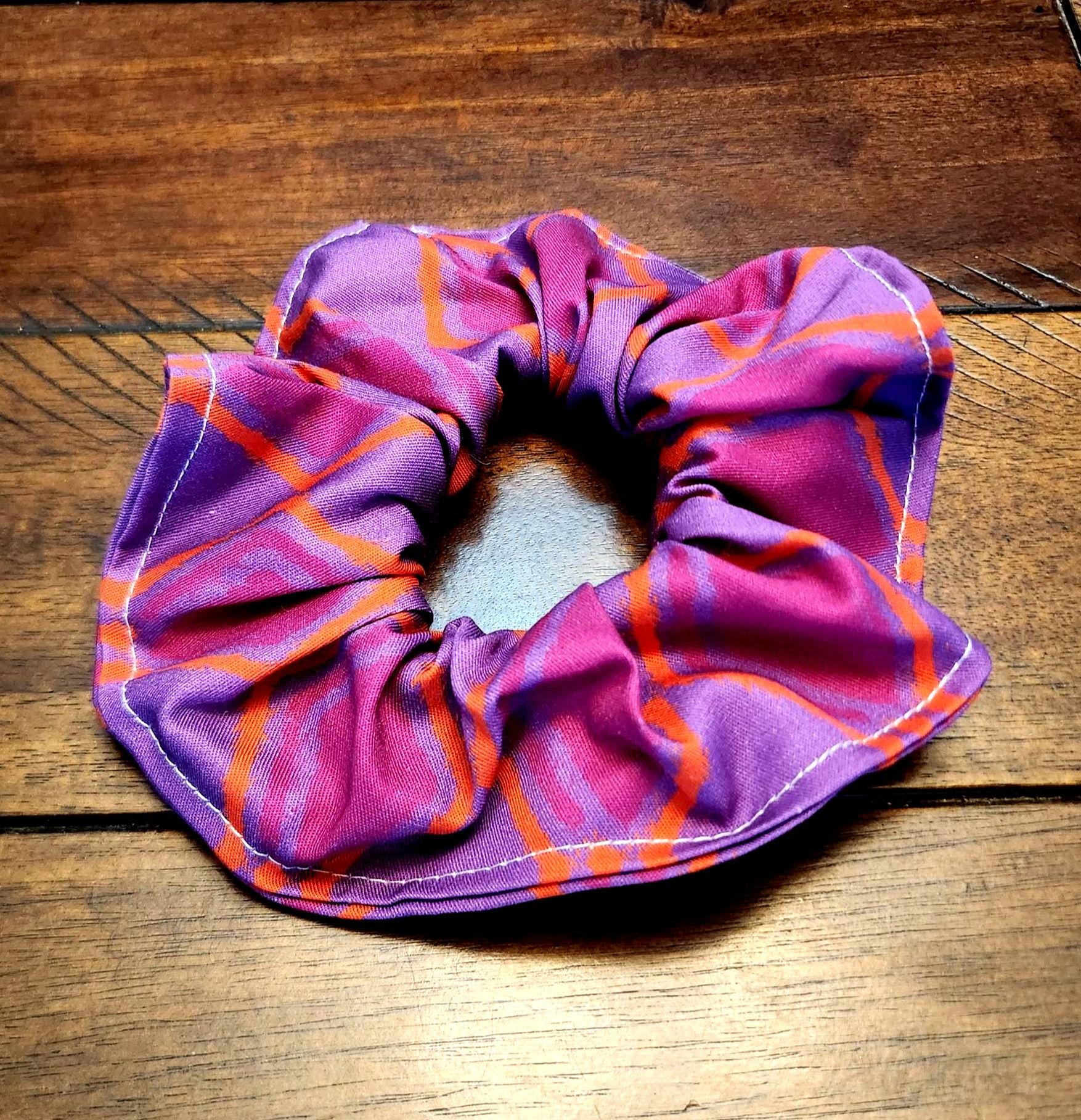 Handmade Cotton Scrunchie – Unique Patterned Hair Tie, Gentle 1/4" Elastic