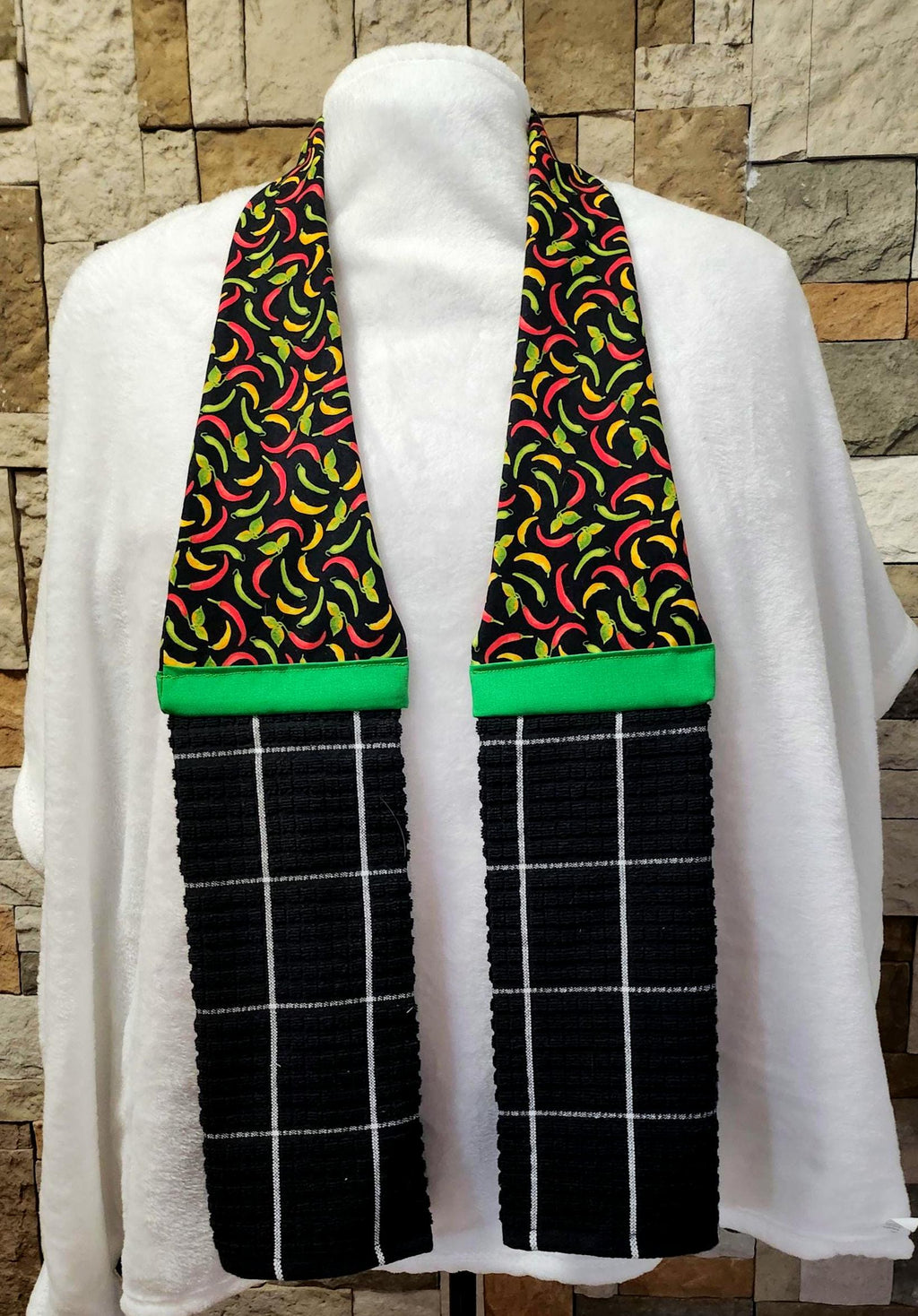 Handmade Cotton Kitchen Scarf - Tapered Neck