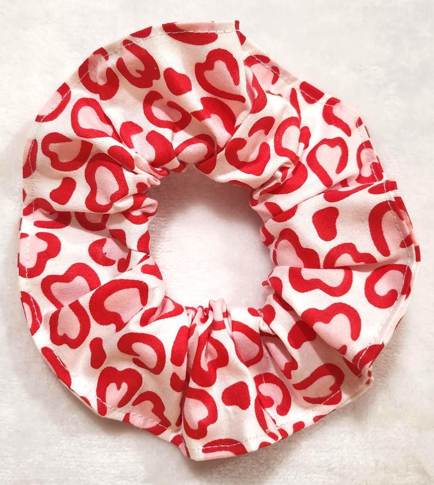 Handmade Floral Cotton Scrunchie – Patterned Hair Tie