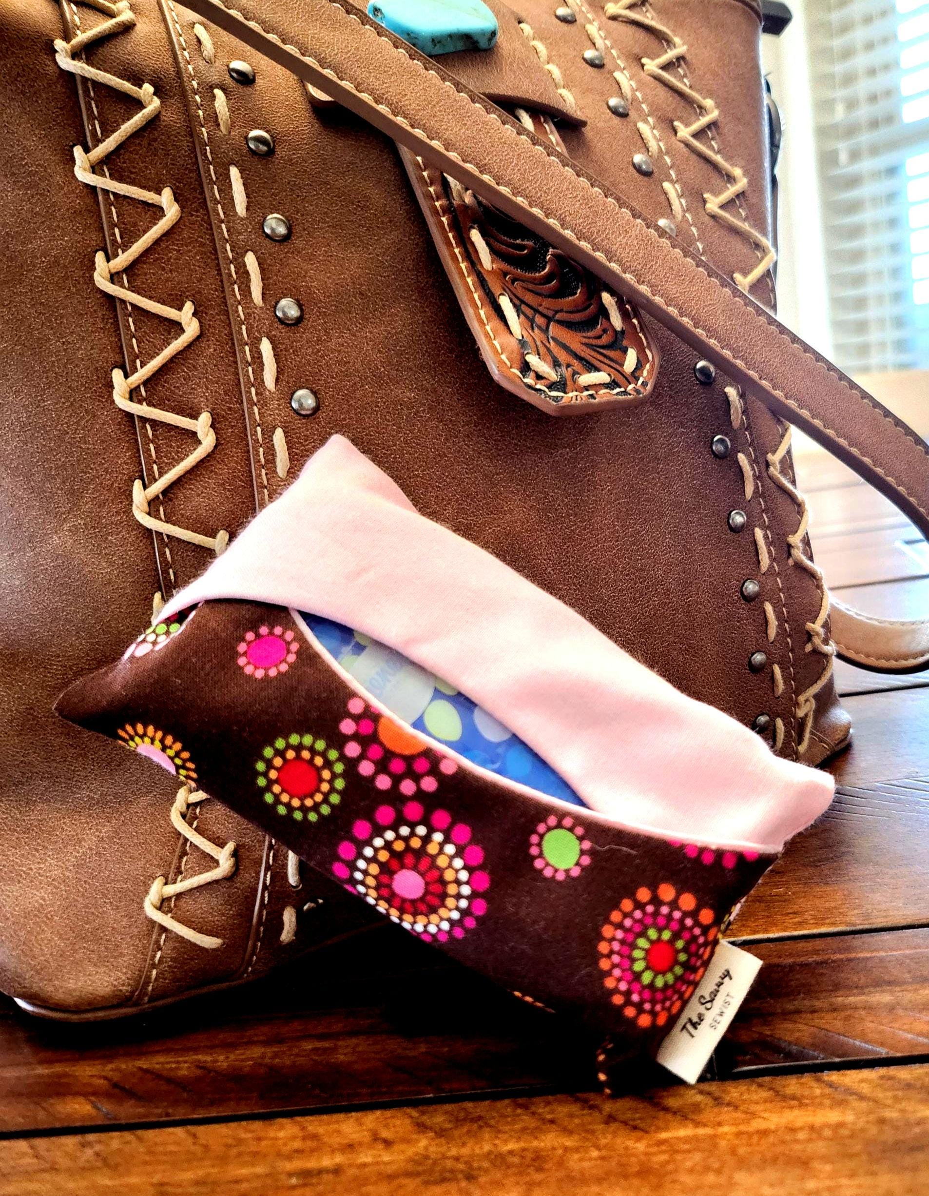 Handmade Fabric Tissue Holder – Cute Purse Pouch in Fun Patterns