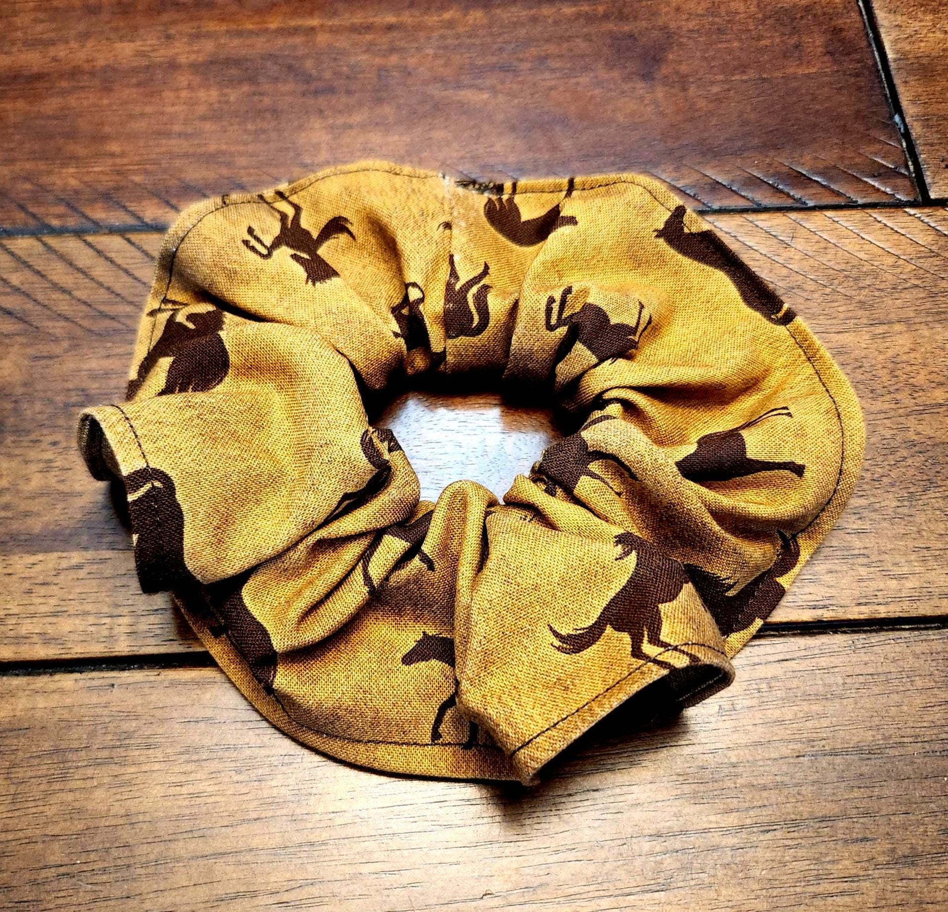 Handmade Cotton Scrunchie – Unique Patterned Hair Tie, Gentle 1/4" Elastic